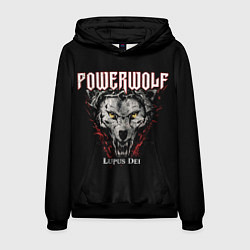 Толстовка-худи мужская Powerwolf: Lupus Dei, цвет: 3D-черный