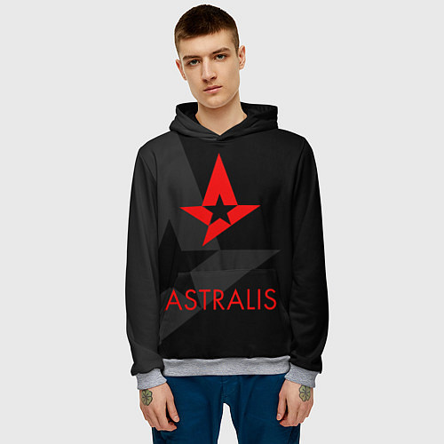 Мужская толстовка Astralis: Black Style / 3D-Меланж – фото 3