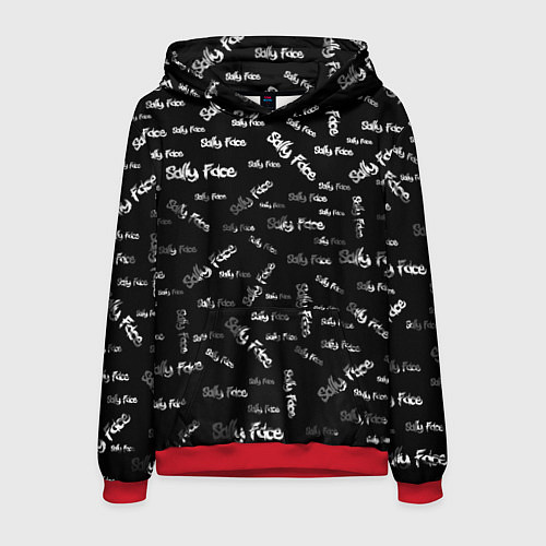Мужская толстовка Sally Face: Black Pattern / 3D-Красный – фото 1