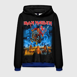 Толстовка-худи мужская Iron Maiden: Great Britain Warriors, цвет: 3D-синий