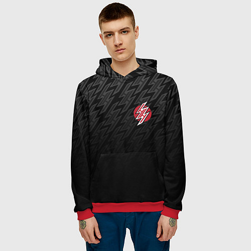 Мужская толстовка HENTAI HEAVEN / 3D-Красный – фото 3