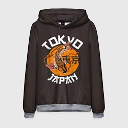 Толстовка-худи мужская Tokyo, Japan, цвет: 3D-меланж