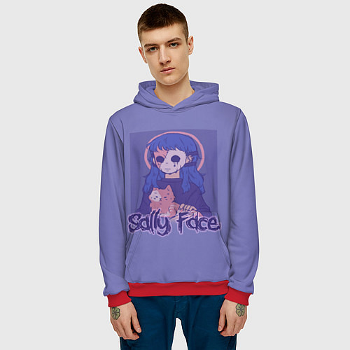 Мужская толстовка Sally Face: Violet Halo / 3D-Красный – фото 3