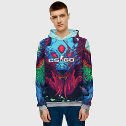 Толстовка-худи мужская CS:GO Hyper Beast, цвет: 3D-меланж — фото 2