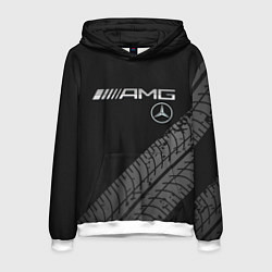 Толстовка-худи мужская Mercedes AMG: Street Racing, цвет: 3D-белый