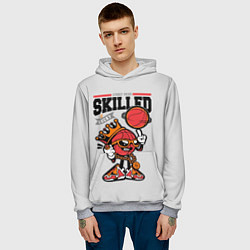 Толстовка-худи мужская Skilled and lucky ball, цвет: 3D-меланж — фото 2