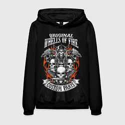 Толстовка-худи мужская Original wheels of fire, цвет: 3D-черный