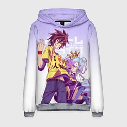 Толстовка-худи мужская No Game No Life, цвет: 3D-меланж