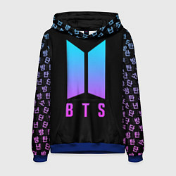 Толстовка-худи мужская BTS: Neon Night, цвет: 3D-синий