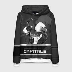 Толстовка-худи мужская Washington Capitals: Mono, цвет: 3D-белый