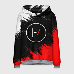 Толстовка-худи мужская 21 Pilots: Black & Red, цвет: 3D-меланж