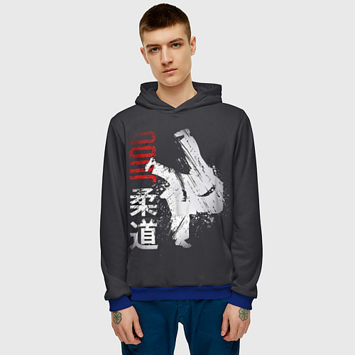 Мужская толстовка Judo Warrior / 3D-Синий – фото 3