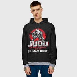 Толстовка-худи мужская Judo: Human Body, цвет: 3D-меланж — фото 2
