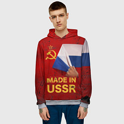 Толстовка-худи мужская MADE IN USSR, цвет: 3D-меланж — фото 2