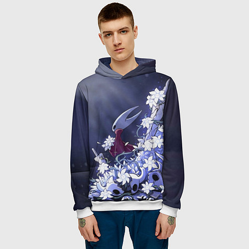 Мужская толстовка Hollow Knight / 3D-Белый – фото 3