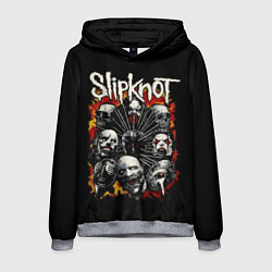 Толстовка-худи мужская Slipknot: Faces, цвет: 3D-меланж