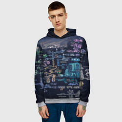 Толстовка-худи мужская HOLLOW KNIGHT WORLD, цвет: 3D-меланж — фото 2