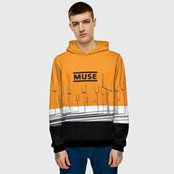 Толстовка-худи мужская Muse: Orange Mood, цвет: 3D-черный — фото 2