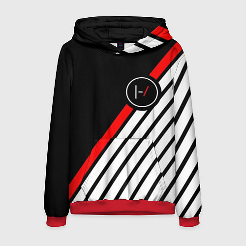 Мужская толстовка 21 Pilots: Black Logo / 3D-Красный – фото 1