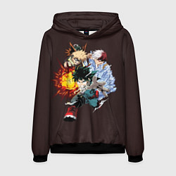 Толстовка-худи мужская Моя геройская академия, цвет: 3D-черный