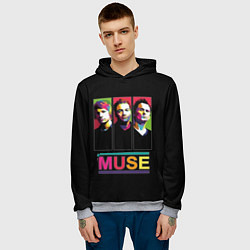 Толстовка-худи мужская Muse pop-art, цвет: 3D-меланж — фото 2
