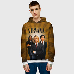 Толстовка-худи мужская Nirvana, цвет: 3D-белый — фото 2