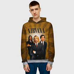 Толстовка-худи мужская Nirvana, цвет: 3D-меланж — фото 2