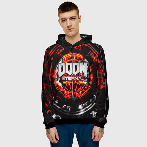 Мужская толстовка DOOM ETERNAL / 3D-Черный – фото 3