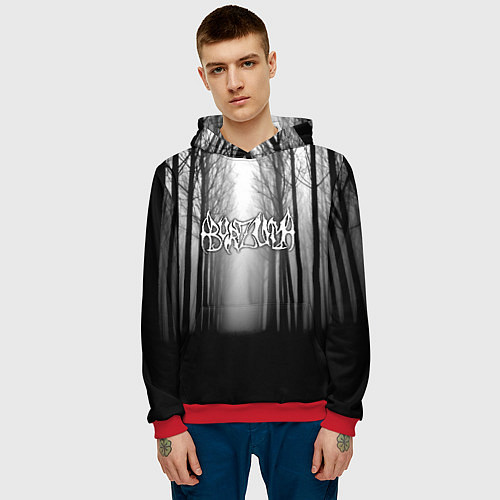 Мужская толстовка Темный лес Burzum / 3D-Красный – фото 3