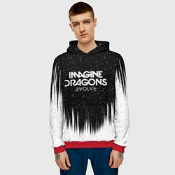 Толстовка-худи мужская IMAGINE DRAGONS, цвет: 3D-красный — фото 2