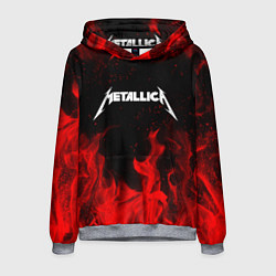 Толстовка-худи мужская METALLICA НА СПИНЕ, цвет: 3D-меланж