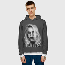 Толстовка-худи мужская BILLIE EILISH, цвет: 3D-белый — фото 2