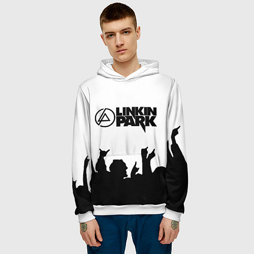 Мужская толстовка LINKIN PARK / 3D-Белый – фото 3