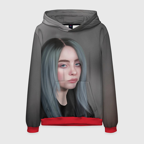 Мужская толстовка Billie Eilish: Ocean Eyes / 3D-Красный – фото 1