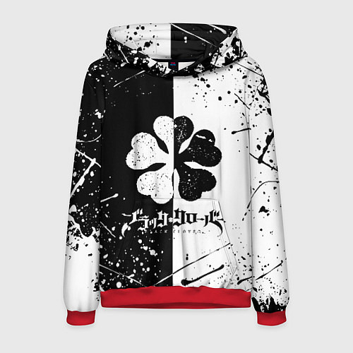 Мужская толстовка ЧЁРНЫЙ КЛЕВЕР / 3D-Красный – фото 1