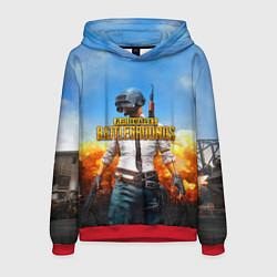 Толстовка-худи мужская PUBG, цвет: 3D-красный