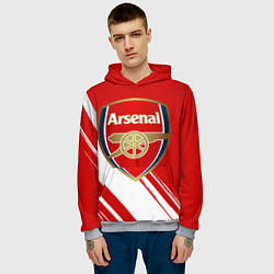 Толстовка-худи мужская Arsenal, цвет: 3D-меланж — фото 2