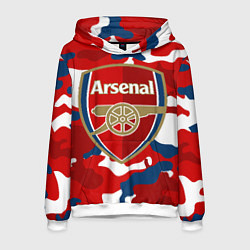 Толстовка-худи мужская Arsenal, цвет: 3D-белый