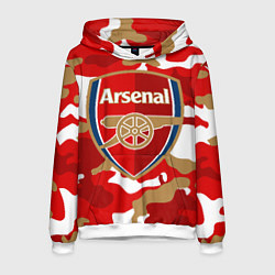 Толстовка-худи мужская Arsenal, цвет: 3D-белый