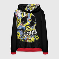 Толстовка-худи мужская Graffiti - Skull, цвет: 3D-красный