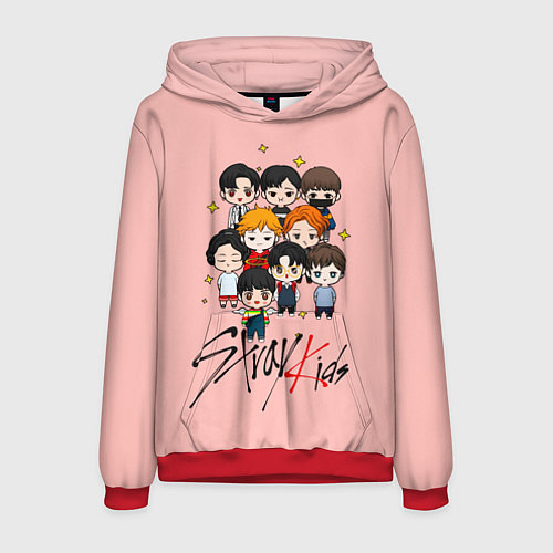 Мужская толстовка Stray Kids / 3D-Красный – фото 1