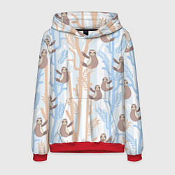 Толстовка-худи мужская Ленивец стайл, цвет: 3D-красный