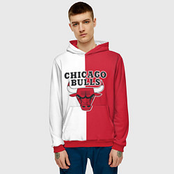 Толстовка-худи мужская CHICAGO BULLS, цвет: 3D-красный — фото 2