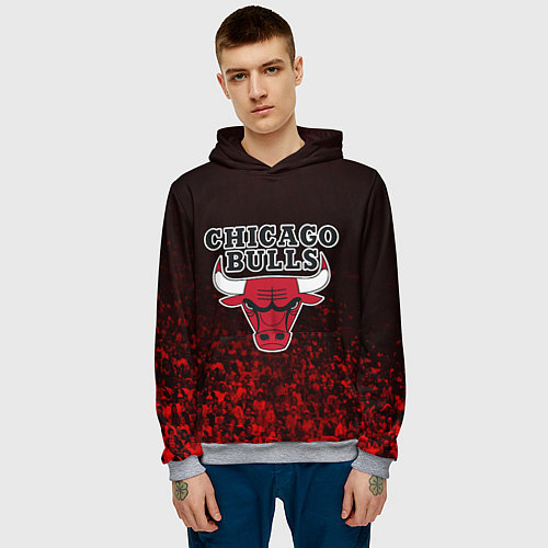 Мужская толстовка CHICAGO BULLS / 3D-Меланж – фото 3