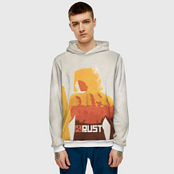 Толстовка-худи мужская Game Rust, цвет: 3D-белый — фото 2