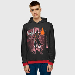 Толстовка-худи мужская Fairy Tail, цвет: 3D-красный — фото 2