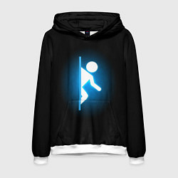 Толстовка-худи мужская Portal, цвет: 3D-белый