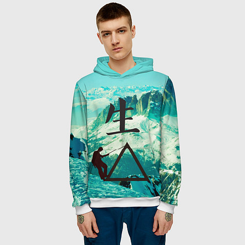 Мужская толстовка Горы / 3D-Белый – фото 3