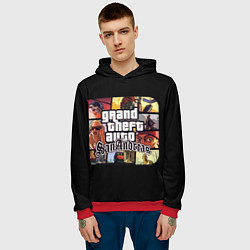 Толстовка-худи мужская GTA SA, цвет: 3D-красный — фото 2
