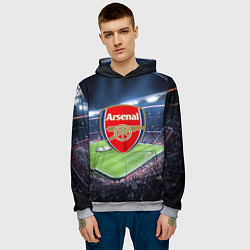 Толстовка-худи мужская FC Arsenal, цвет: 3D-меланж — фото 2